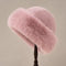 Fur Mongolian Cap Pink